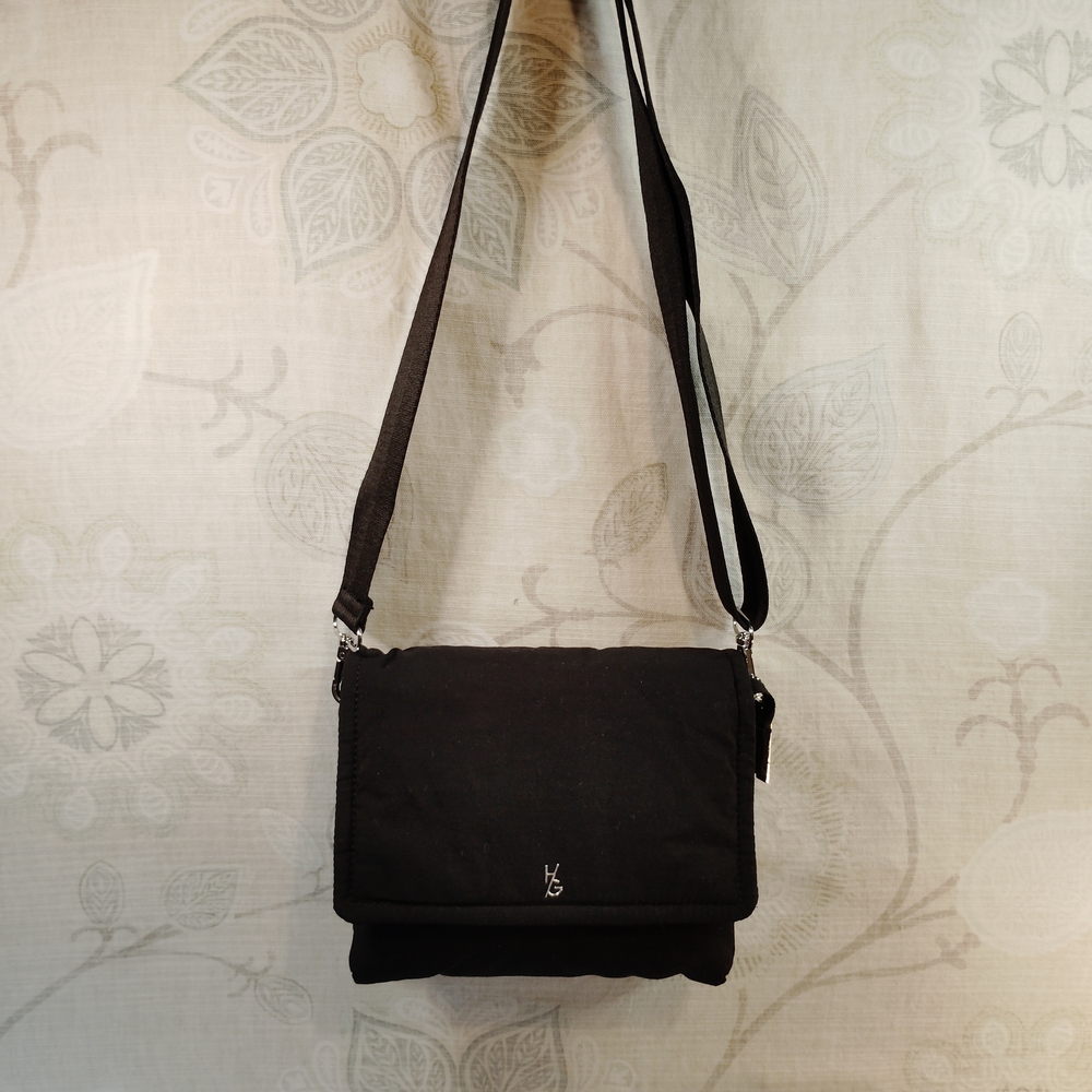Happily Grey Elegant Black Crossbody Bag